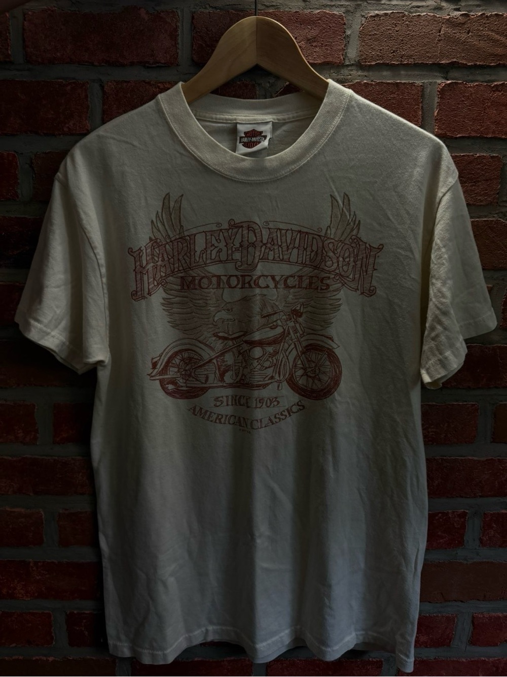 Harley-Davidson Cream Short Sleeve Motorcycle Graphic Tee